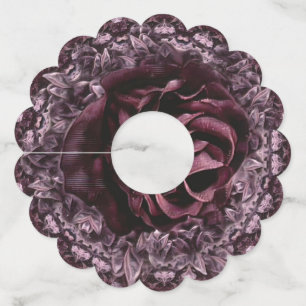 Rose Mandala Wine Glass Tag