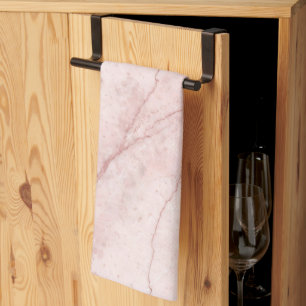 Rose Marble Organic Dusty Rose Blush Kitchen Towel