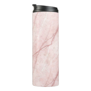 Rose Marble Organic Dusty Rose Blush Thermal Tumbler