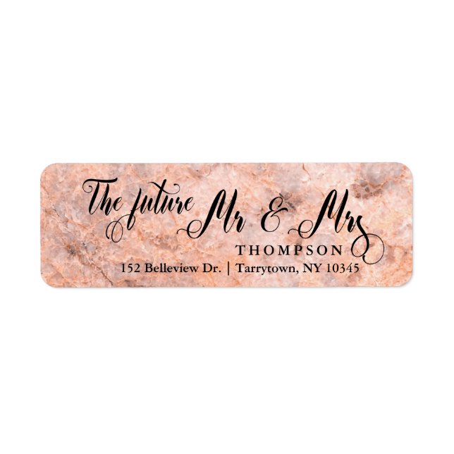 Rose Marble Script The Future Mr and Mrs (Front)