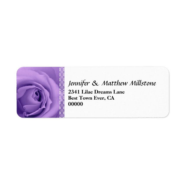 Rose mauve pastel doux avec Mariage de la dentelle (Devant)