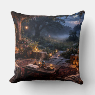 Rose Meadow Hearth Terrace Throw Pillow