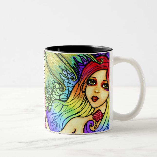 Rose Mermaid Pretty Fantasy Mug (Right)