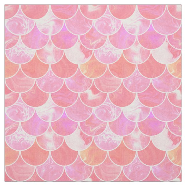 Rose mermaid scales fabric (Swatch)