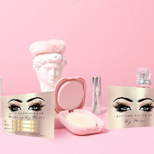 Rose Metallic Lash Makeup Artist Certificate Gift