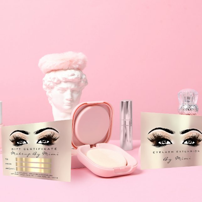 Rose Metallic Lash Makeup Artist Certificate Gift (Creator Uploaded)