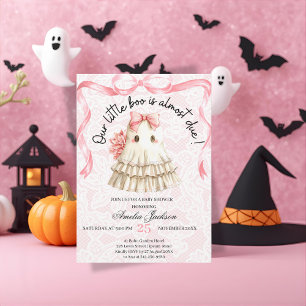 rose mignon fantôme petit baby shower Invitation