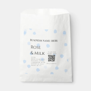 Rose milk handmade soap business QR code add detai Favour Bag