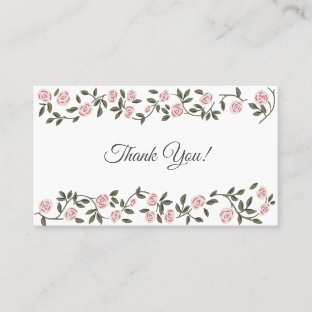 Rose Mini Thank You Card (Front)