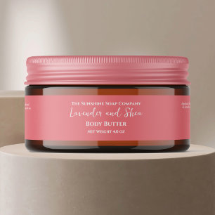 Rose minimaliste Dusty Cosmétique Étiquette de pot