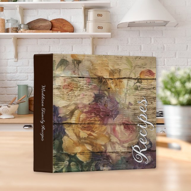 Rose Mix on Wood Family Recipes Album Binder (Creator Uploaded)