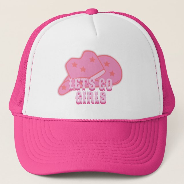 Rose moderne Allons-y Filles Cowboy Casquette Rodé (Devant)