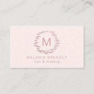 Rose moderne Gold Stars Blush Pink Carte de visite