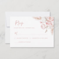 rose moderne poussiéreux carte de mariage floral r