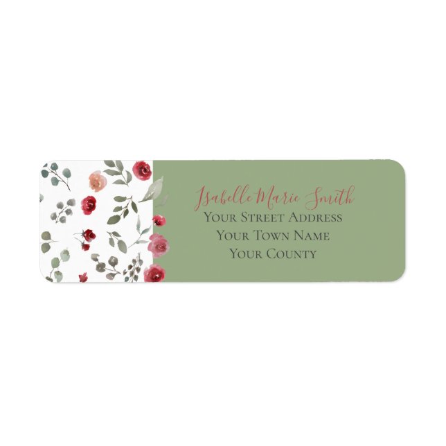 Rose moderne Sage Green Foliing Mariage (Devant)