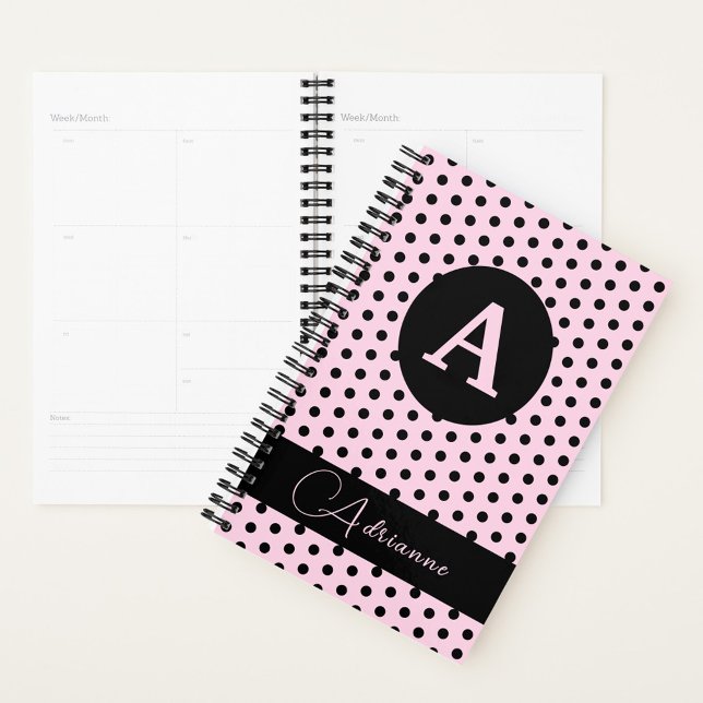 Rose Monogramme mignon avec Pois noirs (Créateur téléchargé)