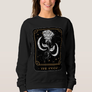 Rose Moon Tarot Card Soothsayer Occult Mystical C Sweatshirt