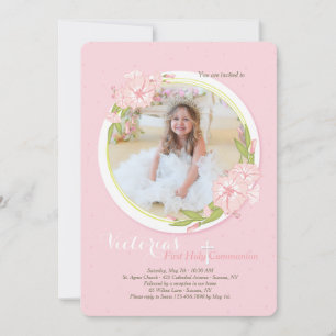 Rose Morning Gloire Religieux Photo Invitation
