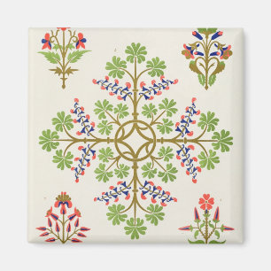 Rose motif wallpaper design, printed by M. & N. Ha Magnet