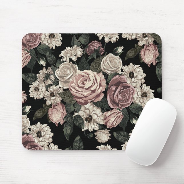 rose mouse pad (With Mouse)