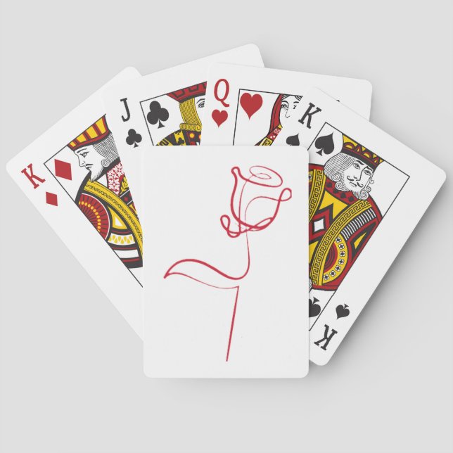 "Rose Mystic": Elegance at Every Move Playing Cards (Back)