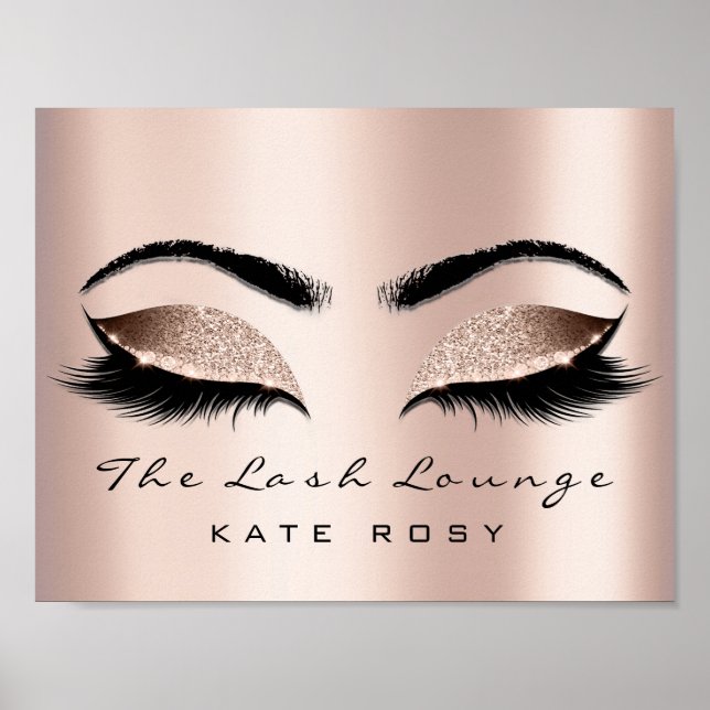 Rose Name Makeup Artist Beauty Studio Lashes Poster (Front)