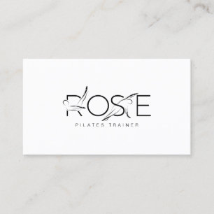 ROSE Name Pilates Instructor Business Card