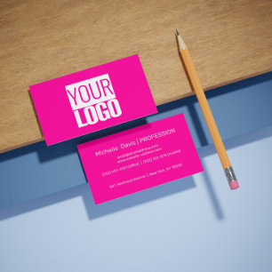 rose néon - ajoutez votre carte de visite logo