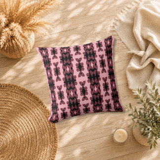 Rose Noir Throw Pillow