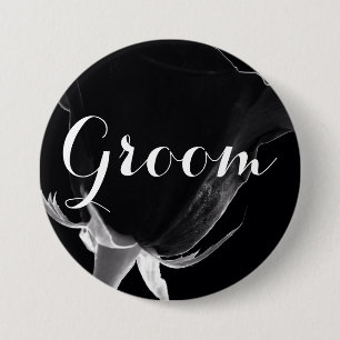 Rose Noire 3 Inch Round Button