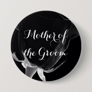 Rose Noire 3 Inch Round Button