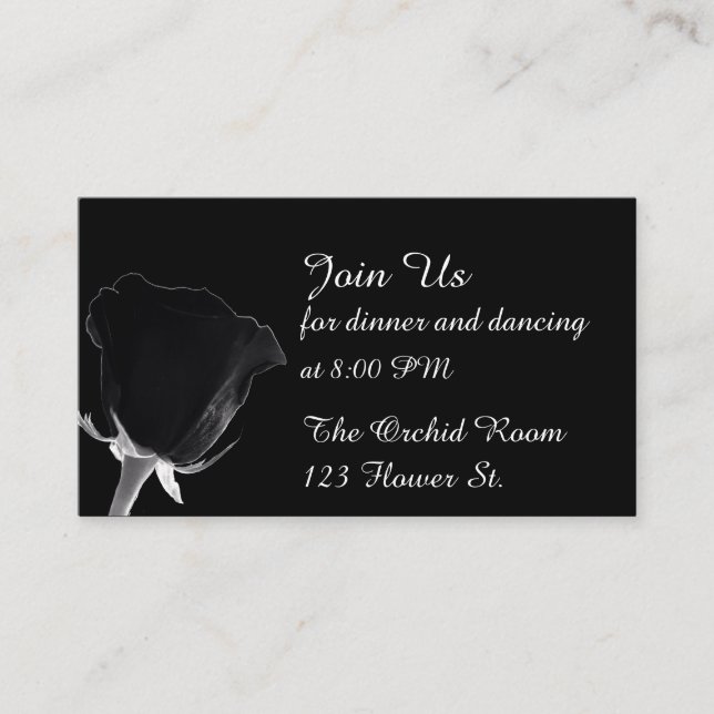 Rose Noire Reception Cards (Front)