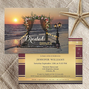 Rose Océan Océan Arbor nuptiale douche Invitation