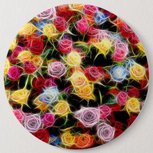 Rose of feeling 6 inch round button