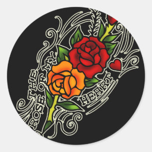 Rose of Heart Classic Round Sticker
