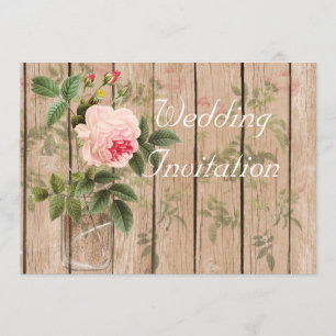 Rose of Orleans Ecru Wedding Invitation Card