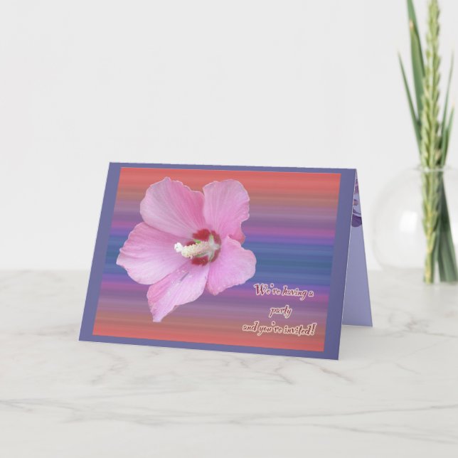 Rose of Sharon Blossom Party Invitation (Front)