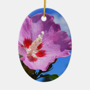 Rose of Sharon Ceramic Ornament
