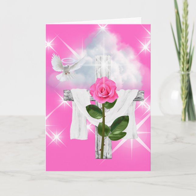 Rose Of Sharon Easter Greeting Card (Front)