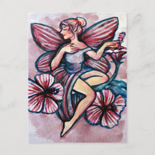 Rose of Sharon Hibiscus Fairy                      Postcard