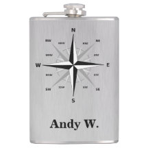 Rose of the Winds Compass and Brushed Aluminum