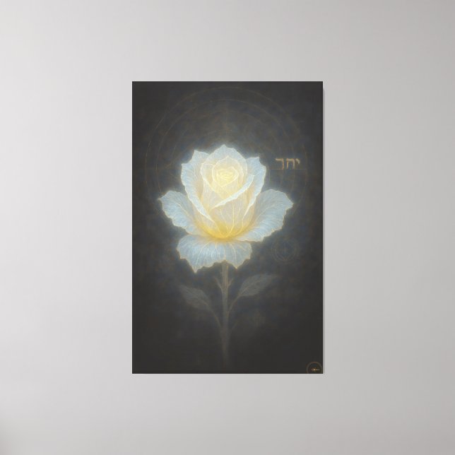 Rose of Witness collection: “Truth Veiled in Glory Canvas Print (Front)