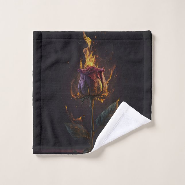 rose on fire wash cloth (Wash Cloth)