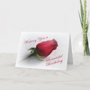 Rose on the Snow - personalize  the message Card