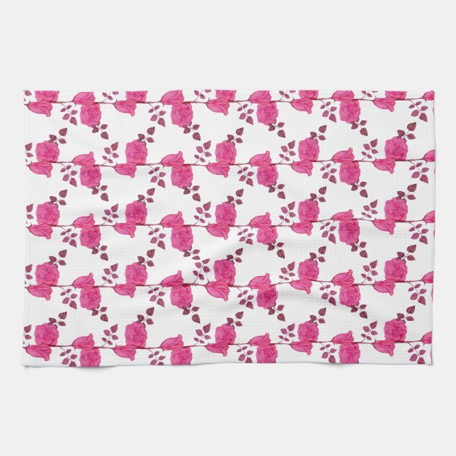 Rose on the Vine Kitchen Towel (Horizontal)