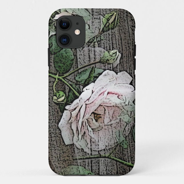Rose on Weathered Wood Case-Mate iPhone Case (Back)