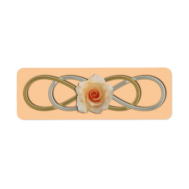Rose or argent double infinité (Devant)