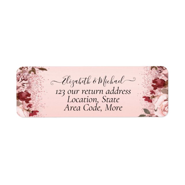Rose or Bourgogne rose rose Mariage (Devant)
