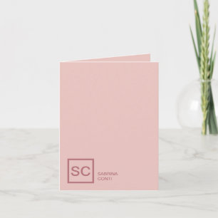 Rose or couleur professionnelle girly nom monogram