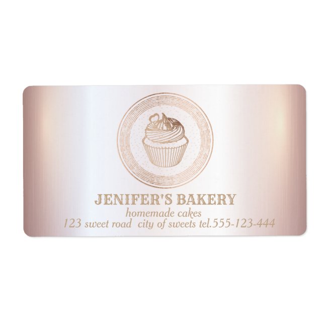 Rose or cupcakes maison et gâteries emballage (Devant)